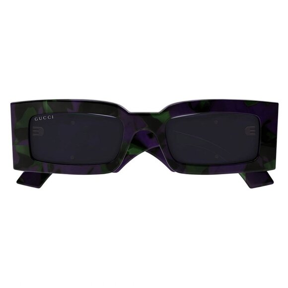 NEW GG1425S 003 GUCCI HAVANA PURPLE AND GREEN SUNGLASSES GUCCI SQUARE EYEWEAR - Picture 2 of 5